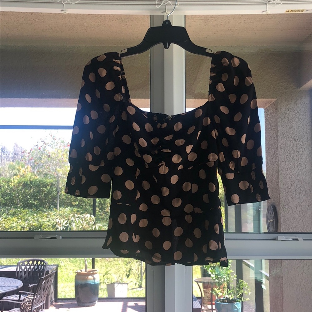 William B Polka Dot Peplum